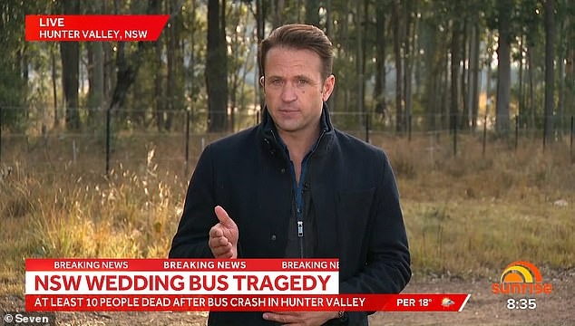 Sunrise star’s brutal swipe at Matt Doran after crime reporter vanished while covering horror wedding bus crash