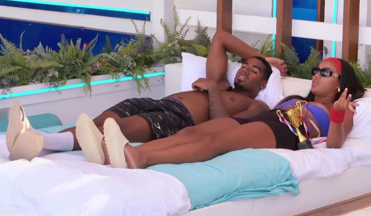 Love Island fans horrified as Tyrique swears at Ella during heated row hours before series final