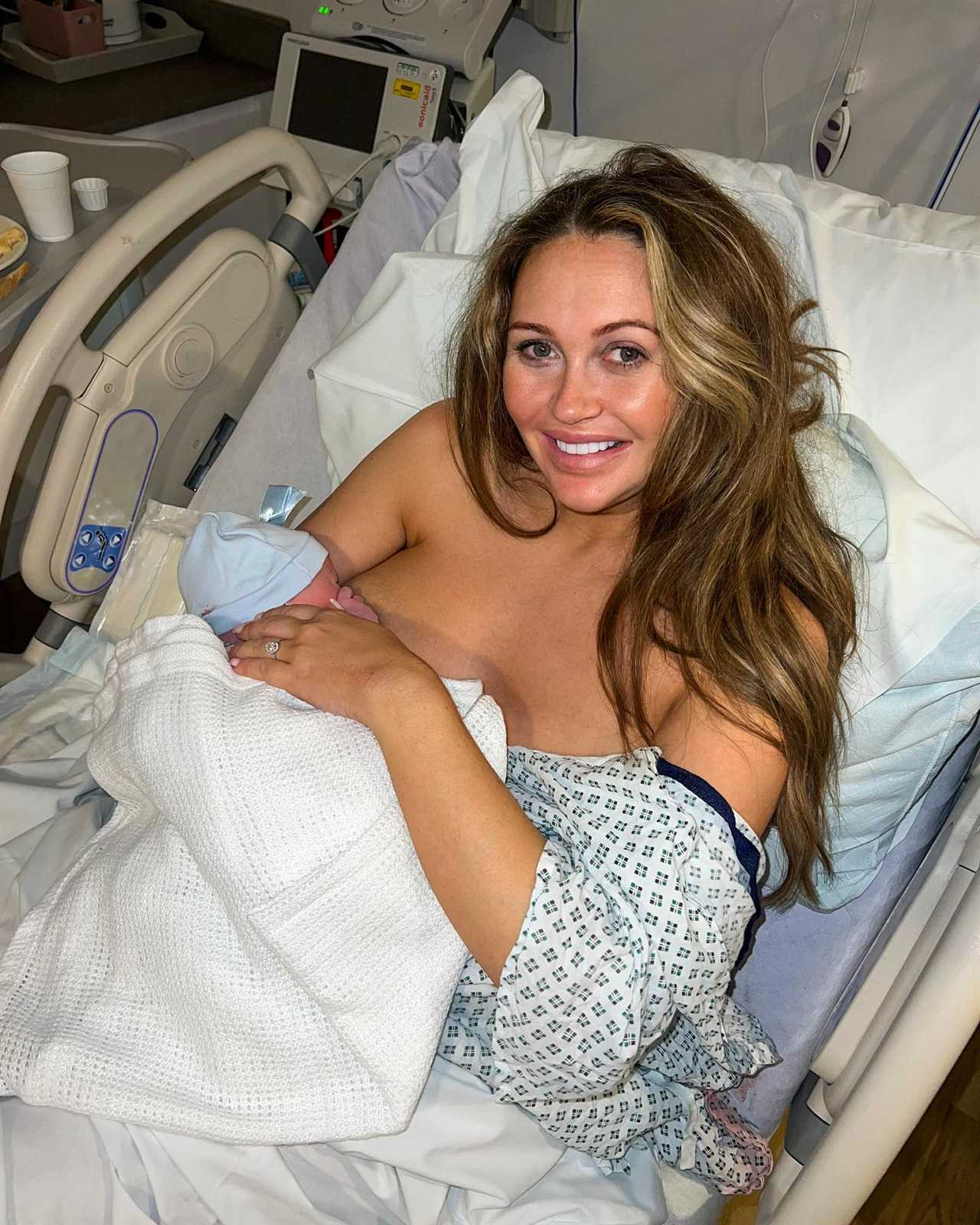 Charlotte Dawson announces baby son’s adorable name as she reveals he arrived in just one hour without pain relief