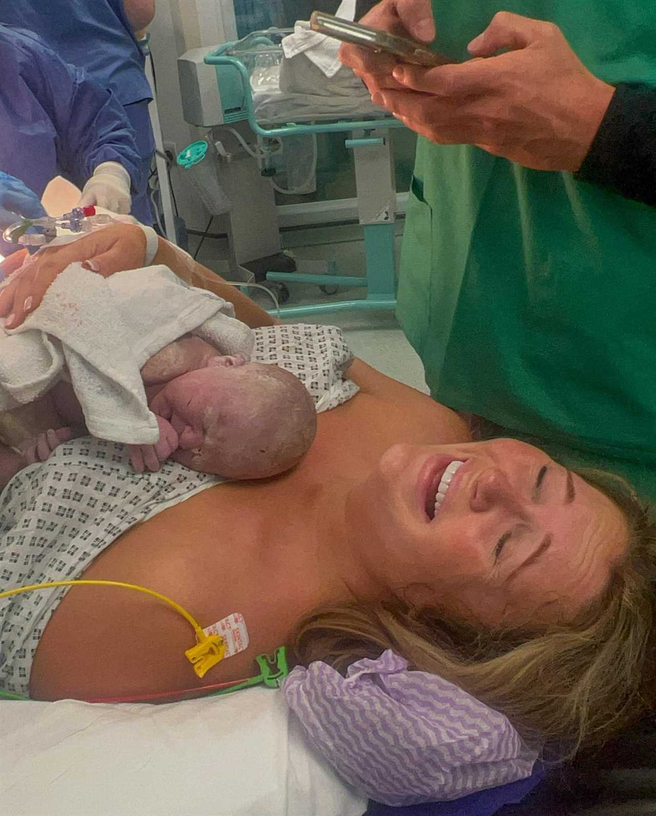 Charlotte Dawson announces baby son’s adorable name as she reveals he arrived in just one hour without pain relief