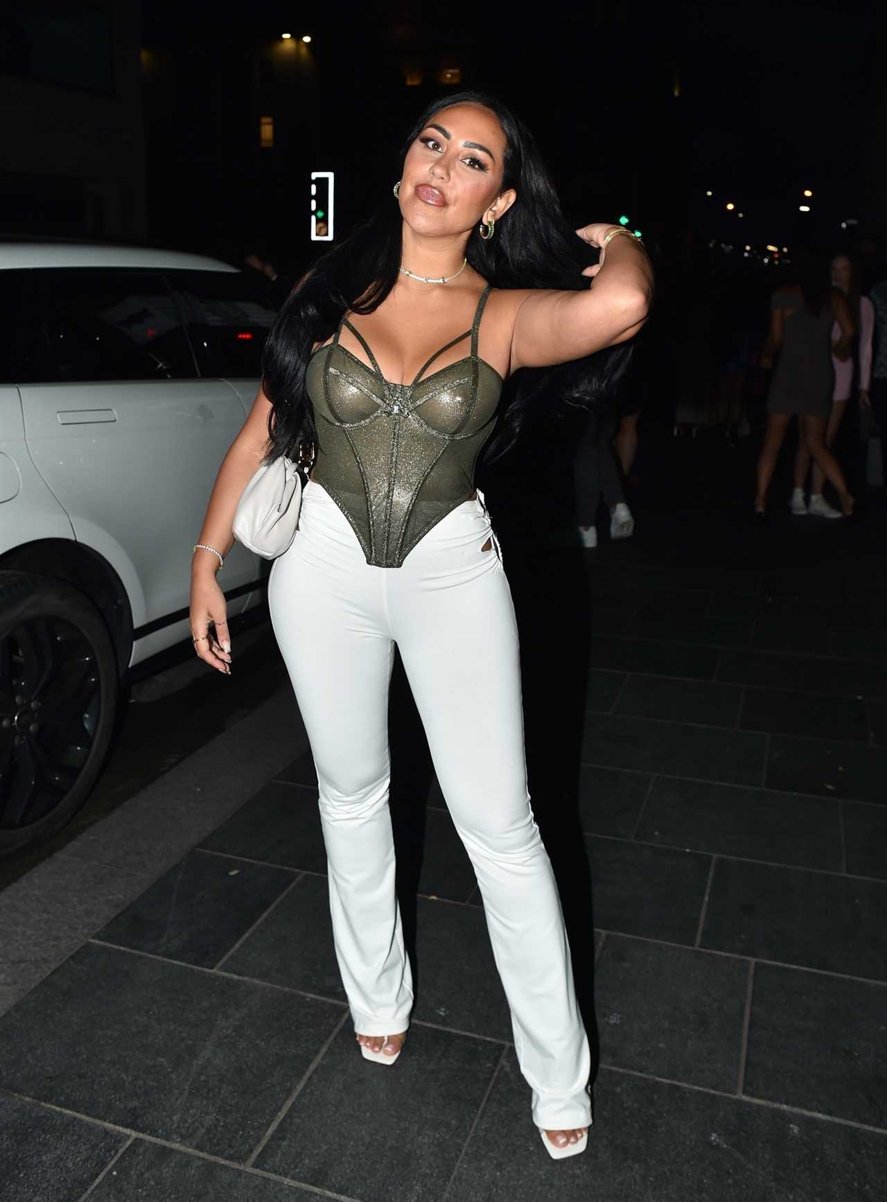 Sophie Kasaei goes braless in see-through corset as she shows off racy outfit on night out