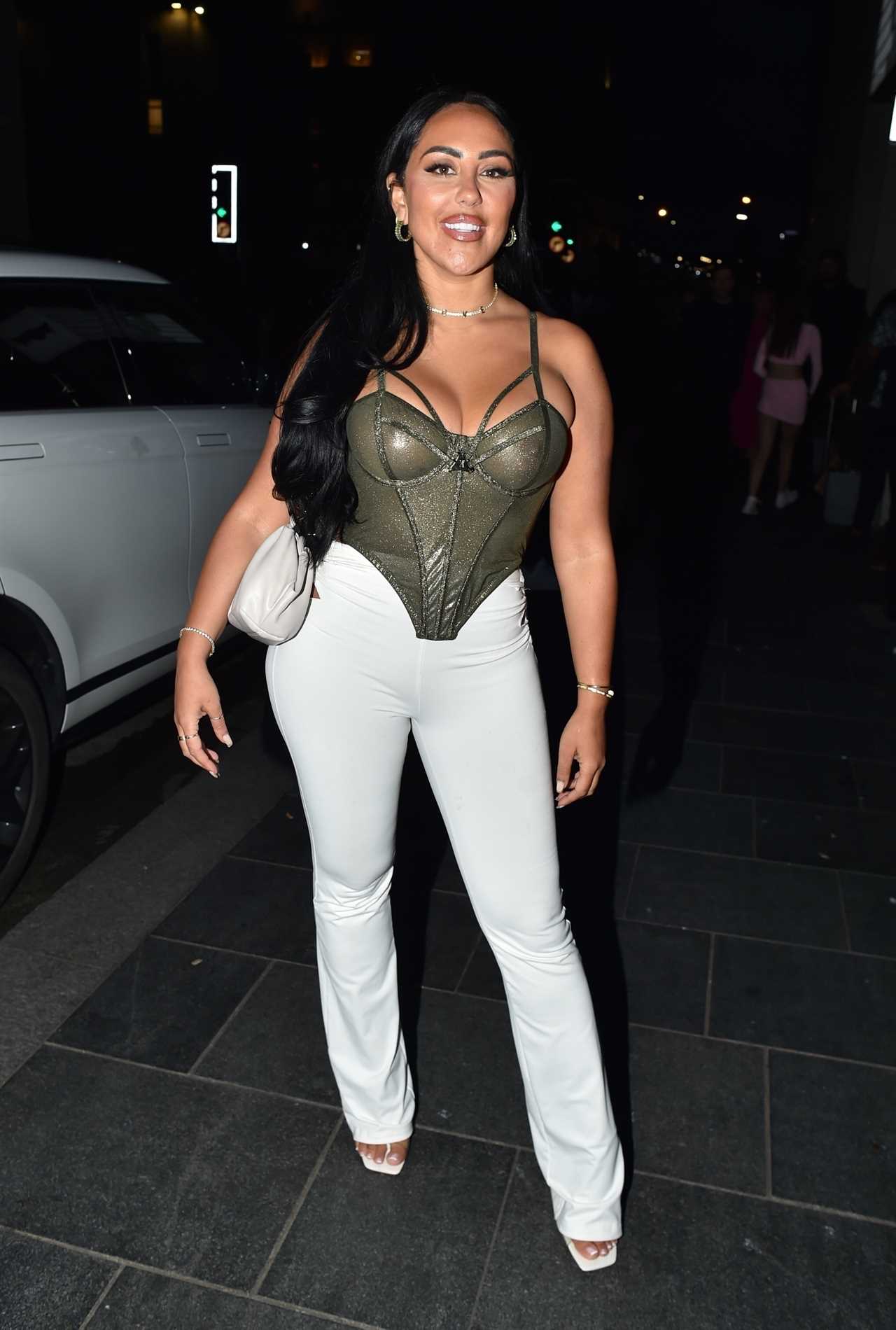 Sophie Kasaei goes braless in see-through corset as she shows off racy outfit on night out