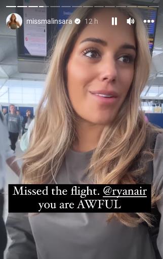 Love Island star left furious as she’s refused entry onto a flight ranting ‘never fly with Ryanair’