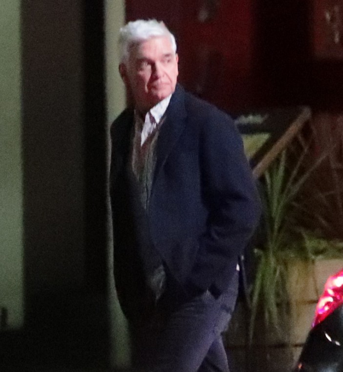 EXCLUSIVE: Phillip Schofield Is Supported By 'This Morning' Regular Vanessa Feltz As The Pair Dine Together In West London...Phillip, who resigned from ITV and 'This Morning' in May was all smiles as he left Little Bird In Chiswick with Vanessa at 10.04pm...The pair were spotted sharing a hug before Phillip helped Vanessa into her car and then departed alone on foot...TalkTV host Vanessa has been vocal in her support for Phillip and for 'This Morning' during the drama behind the scenes at ITV.....Pictured: Phillip Schofield..Ref: SPL9663228 070823 EXCLUSIVE..Picture by: SplashNews.com....Splash News and Pictures..USA: 310-525-5808 .UK: 020 8126 1009..eamteam@shutterstock.com....World Rights..