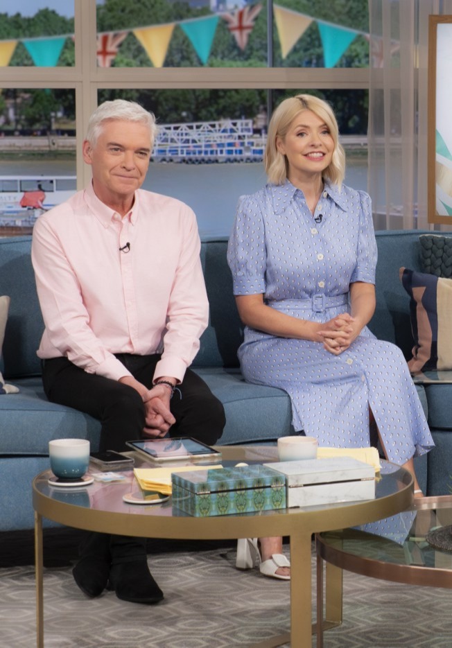 Editorial use only Mandatory Credit: Photo by Ken McKay/ITV/Shutterstock (13899122w) Phillip Schofield, Holly Willoughby 'This Morning' TV show, London, UK - 04 May 2023