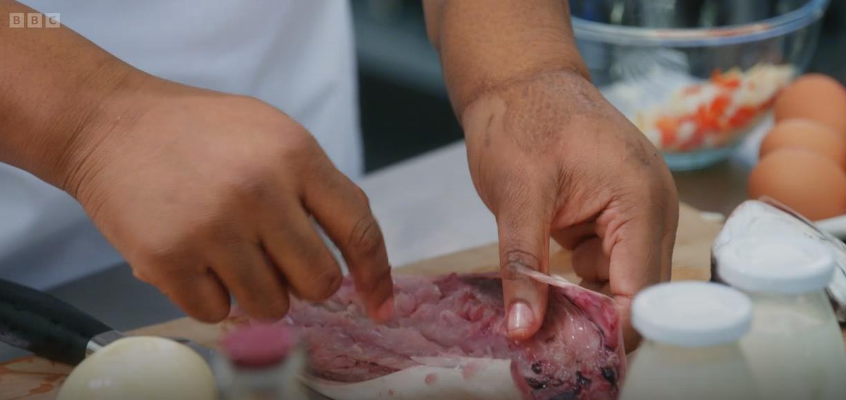 Celebrity MasterChef’s John and Gregg open-mouthed by ‘show first’ as contestant debones fish by hand