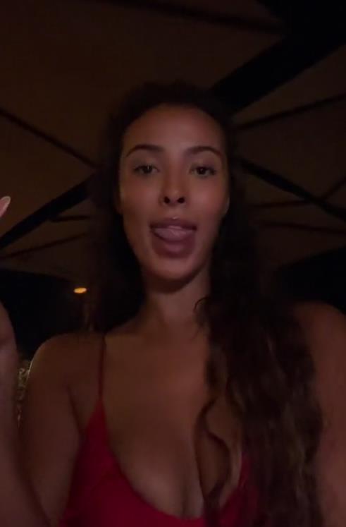 Maya Jama looks amazing as she goes braless in plunging red top on holiday in Ibiza