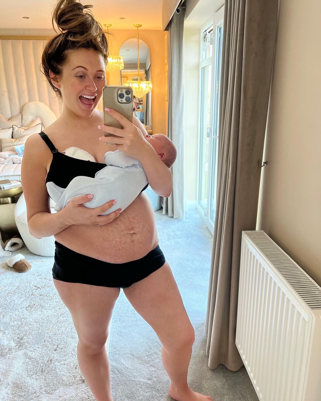 Charlotte Dawson praised by fans as she shows off ‘real post baby body’ saying she’s ‘proud’ of her stretch marks