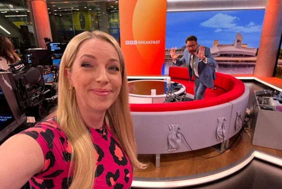 BBC Breakfast’s Emma Vardy shows off baby bump in skintight gym wear as she takes on ‘myths’ about pregnancy workouts