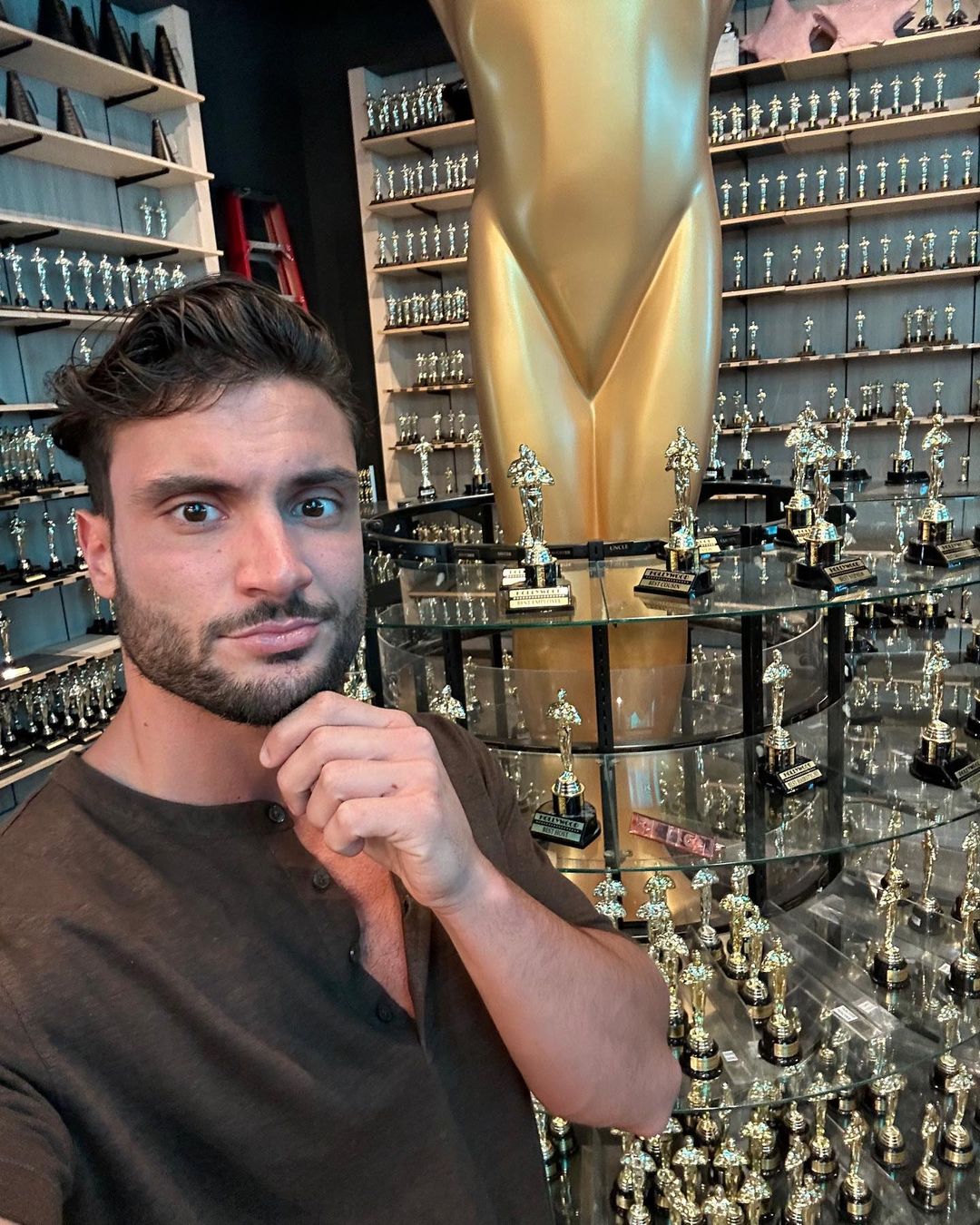 Inside Davide Sanclimenti’s amazing LA trip from designer shopping and shirtless workouts to Oscar statues