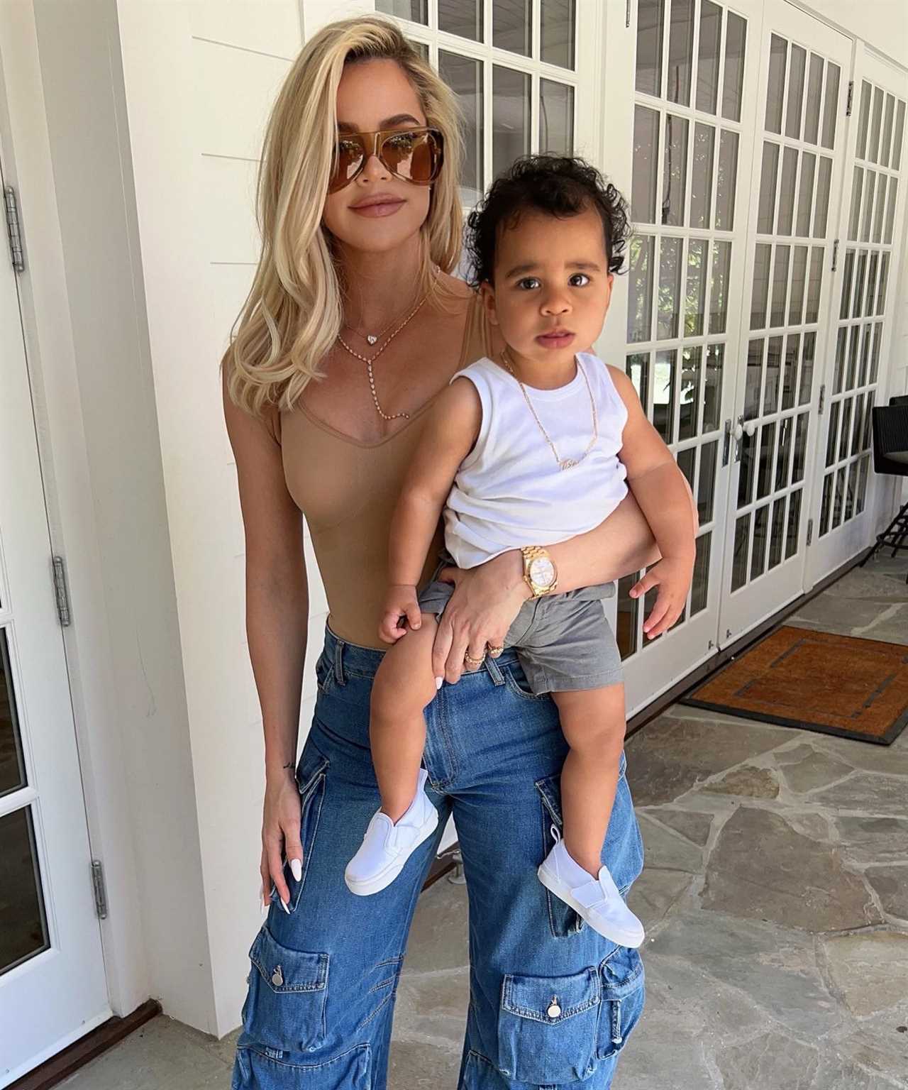 True Thompson, 5, smiles with little brother Tatum, 1, in rare pics of siblings shared by mom Khloe Kardashian