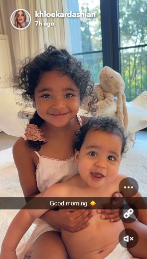 True Thompson, 5, smiles with little brother Tatum, 1, in rare pics of siblings shared by mom Khloe Kardashian