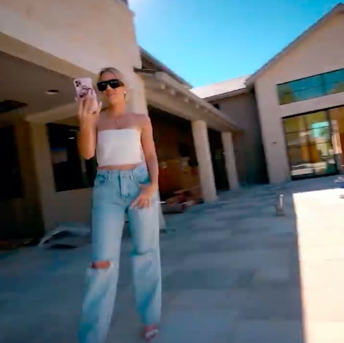 Khloe Kardashian shows off look of stunning backyard at $17m mansion including massive pool, cabanas and herd of goats