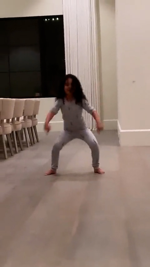 True Thompson, 5, dances in huge bare dining room for new video taken inside mom Khloe Kardashian’s $17M mansion