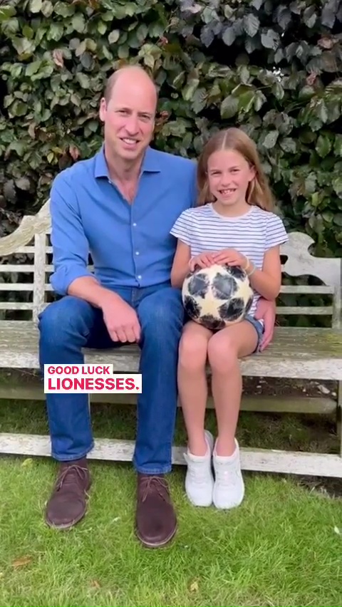 Prince William & Charlotte send good luck message to England’s Lionesses – and apologise for missing historic final