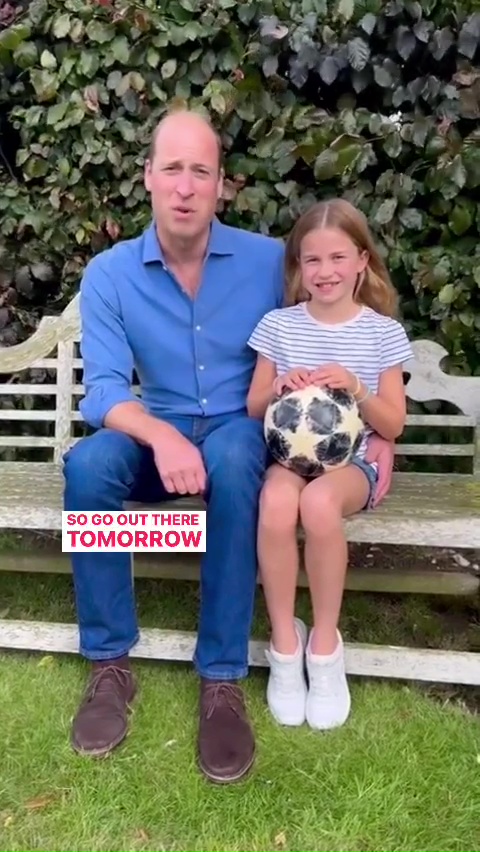 Prince William & Charlotte send good luck message to England’s Lionesses – and apologise for missing historic final