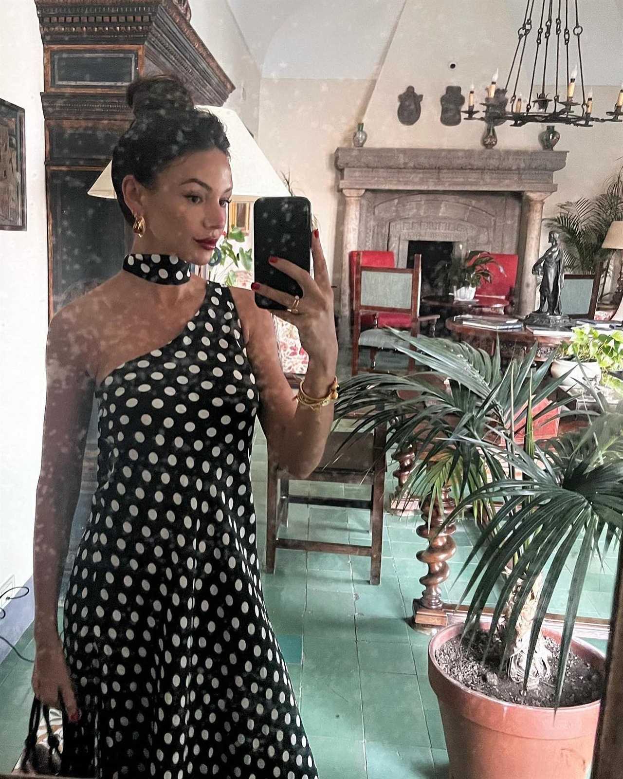 Michelle Keegan stuns in polkadot dress as she gives fans a glimpse inside her luxury holiday with husband Mark Wright