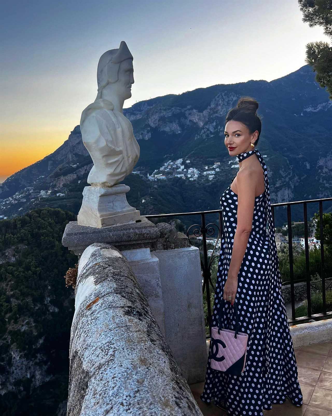 Michelle Keegan stuns in polkadot dress as she gives fans a glimpse inside her luxury holiday with husband Mark Wright