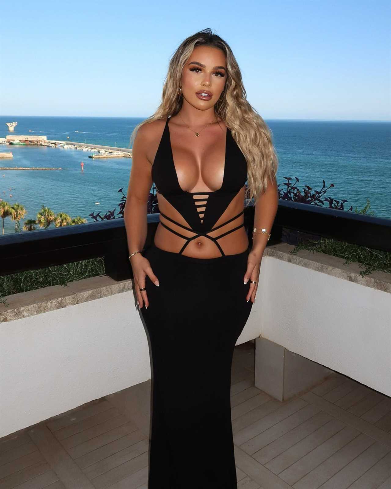 Love Island Star Ella Barnes Stuns in Daring Dress on Marbella Trip