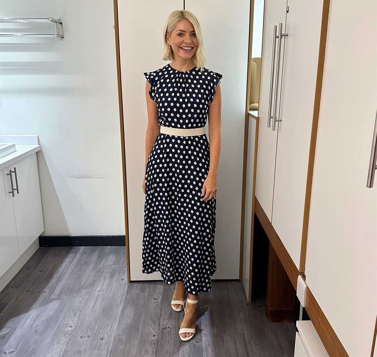 Holly Willoughby Returns to This Morning in Bold Polka Dot Dress