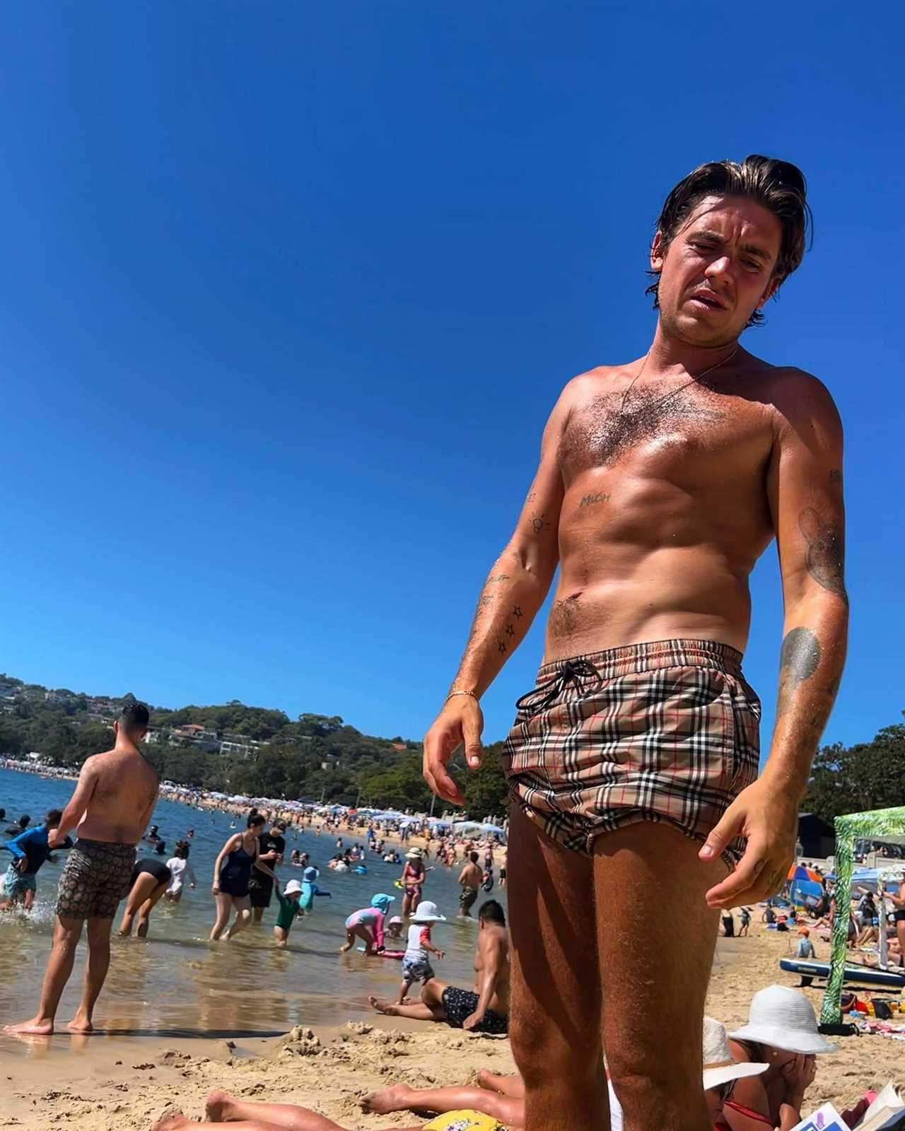 X Factor Legend Frankie Cocozza Unrecognisable as He Enjoys Beach Getaway in Australia