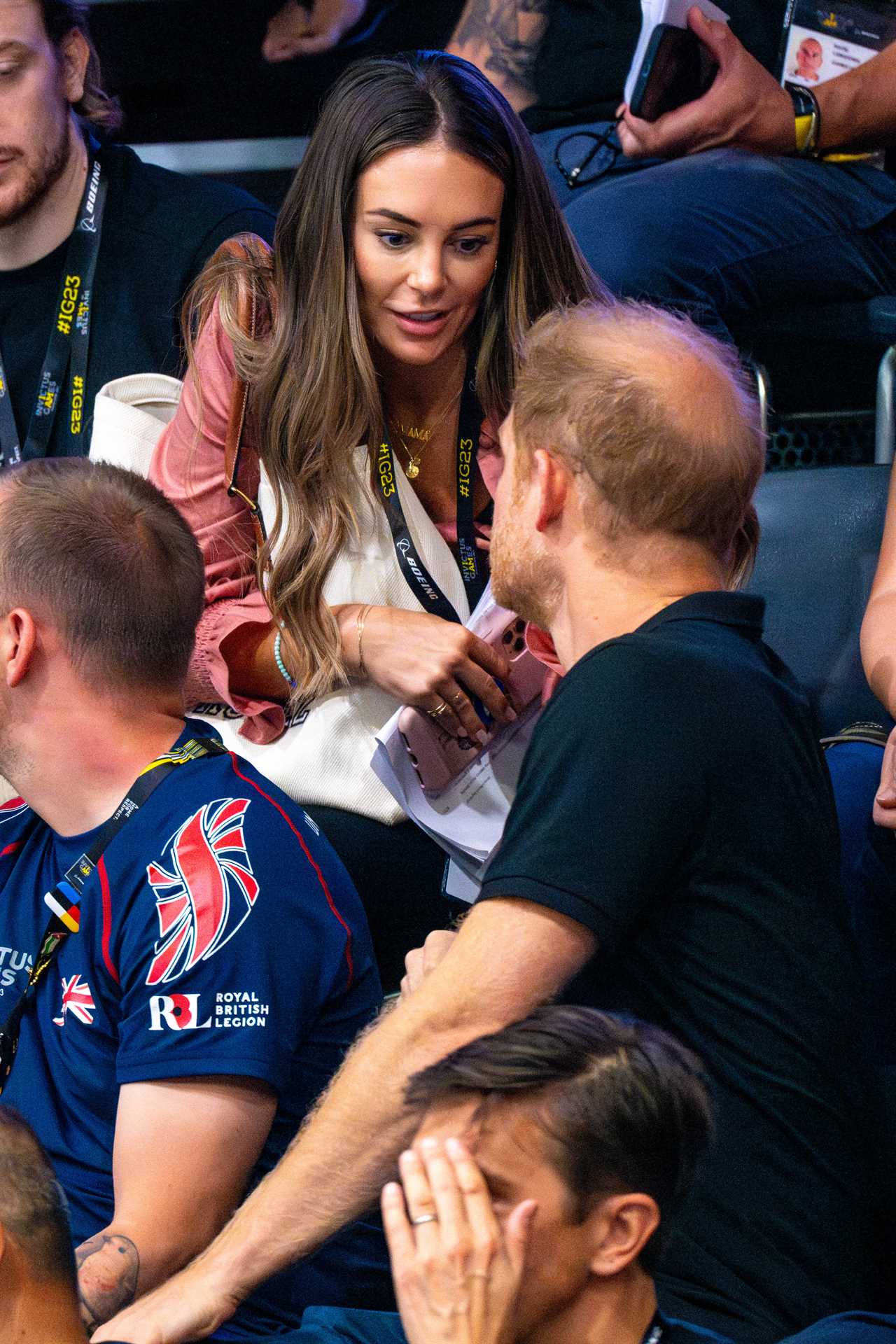 Prince Harry spotted chatting with Hollyoaks star and former model