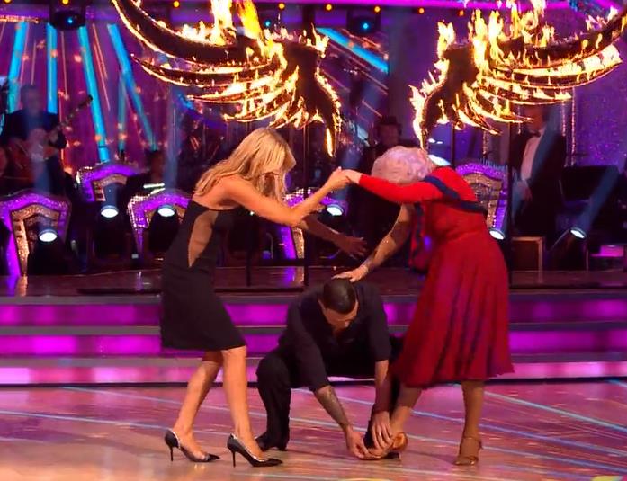 Strictly legend Angela Rippon's 'wardrobe malfunction' steals the show