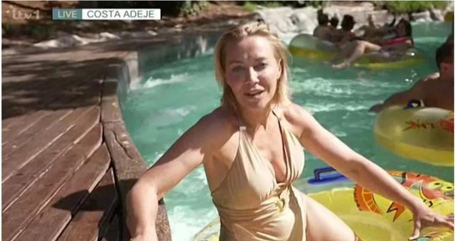 ITV crew member saves the day as Laura Hamilton's live swimsuit report goes awry