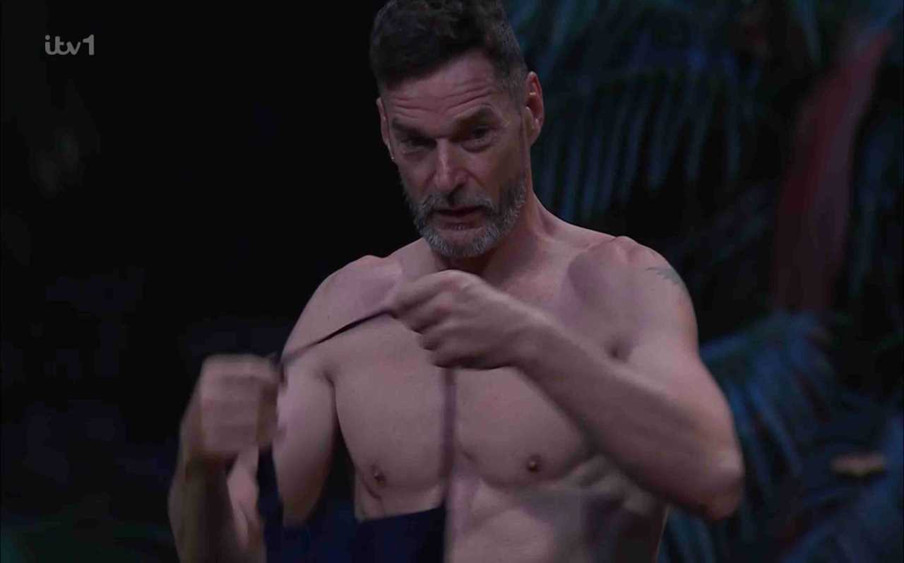 Fred has enjoyed shirtless antics whilst in the jungle