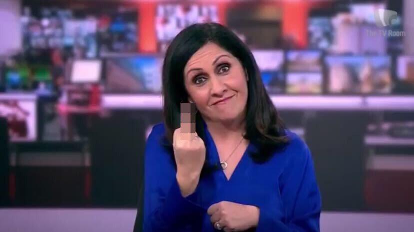 BBC News Presenter Caught Giving the Middle Finger Live on Air