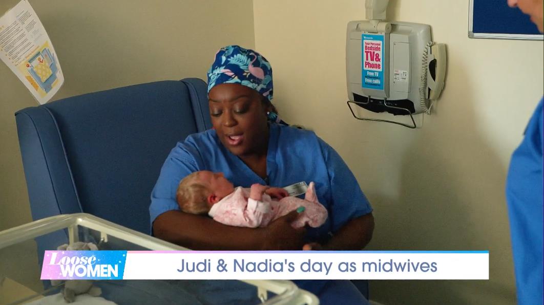 Judi Love breaks down in tears on Loose Women as she works with midwives and welcomes baby into world