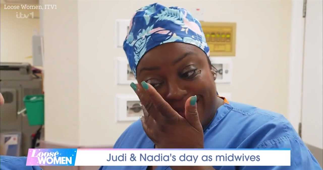 Judi Love breaks down in tears on Loose Women as she works with midwives and welcomes baby into world