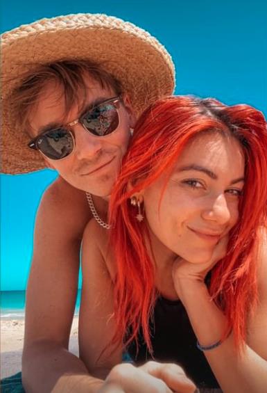 Strictly's Dianne Buswell enjoys Christmas on the beach with Joe Sugg and her dad