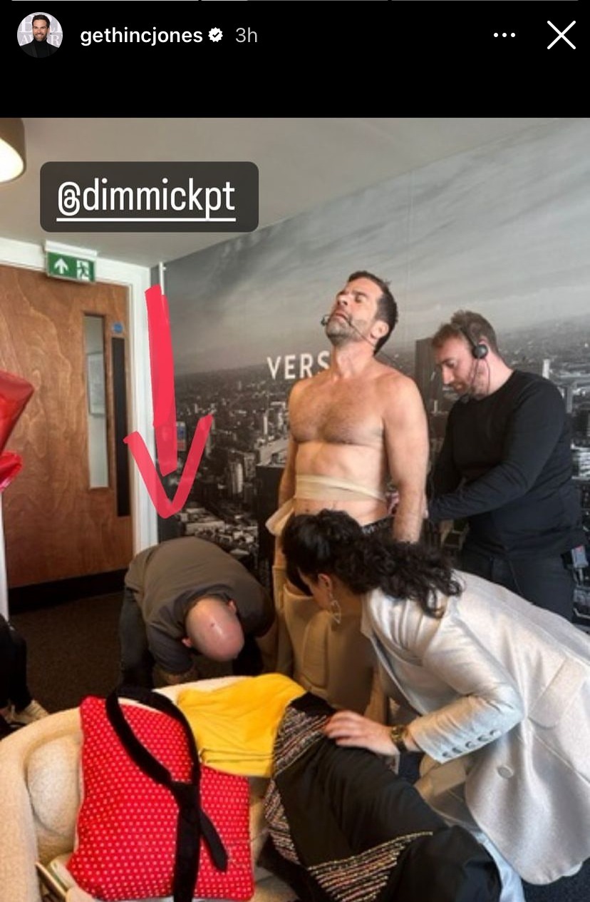 Gethin Jones Strips to Underwear in Behind-the-Scenes Pics from Morning Live