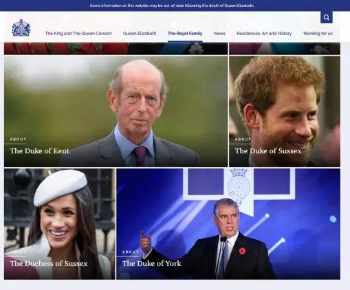 Prince Harry and Meghan's Royal Status Downgraded on Official Website