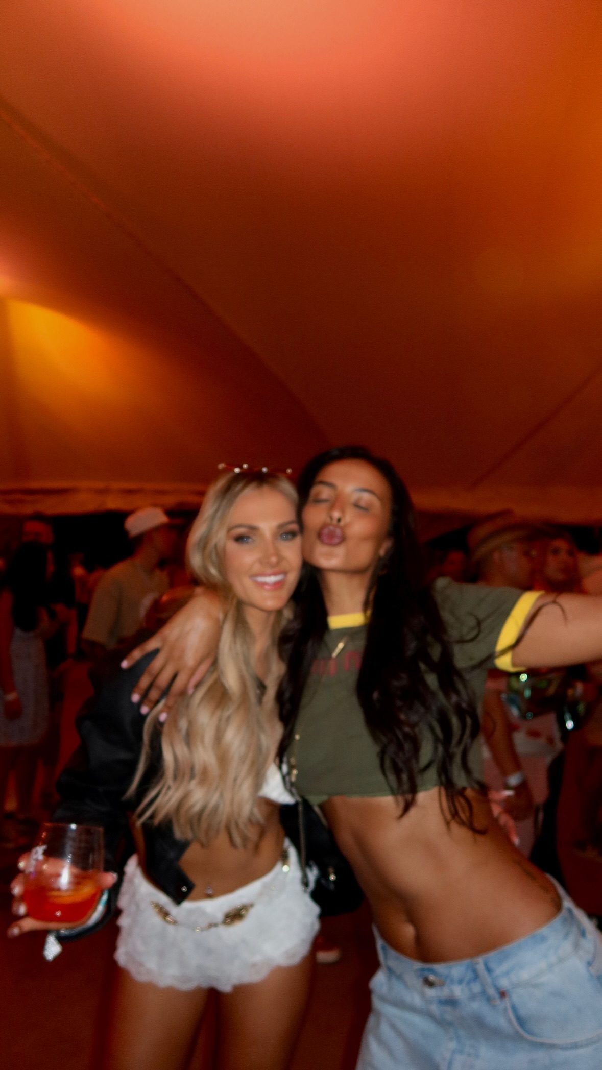 Maya Jama flaunts toned abs in crop top at Coachella party