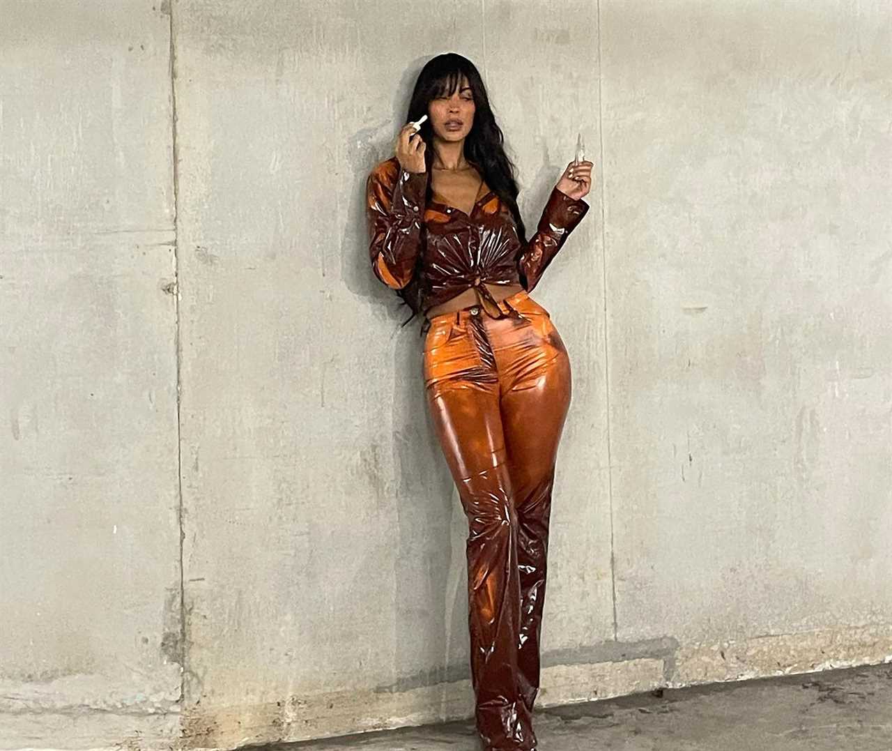 Maya Jama stuns in leather outfit for new Rimmel ad