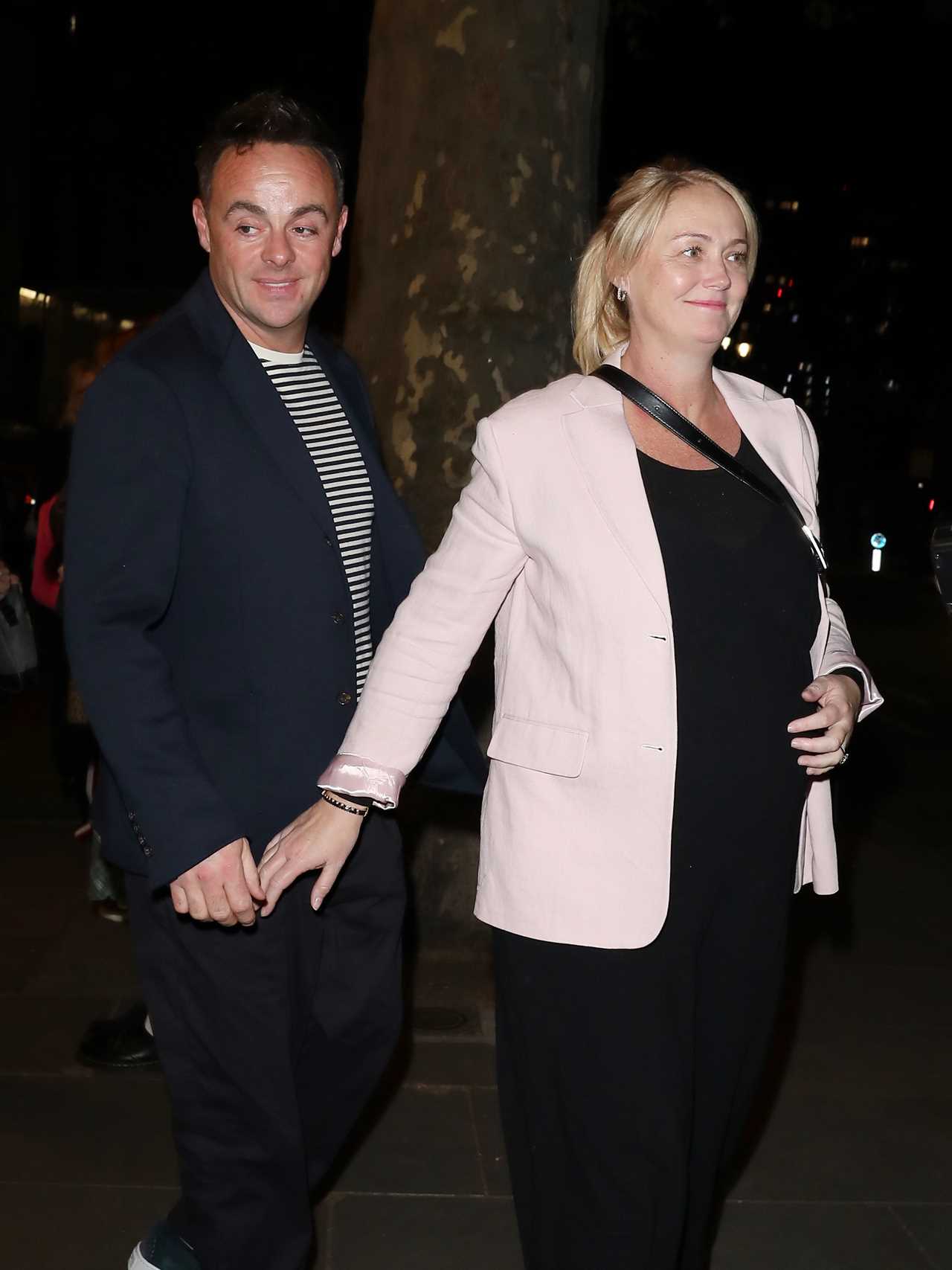 Ant McPartlin's Wife Anne-Marie Shows Off Baby Bump on Date Night to Watch Cara Delevingne