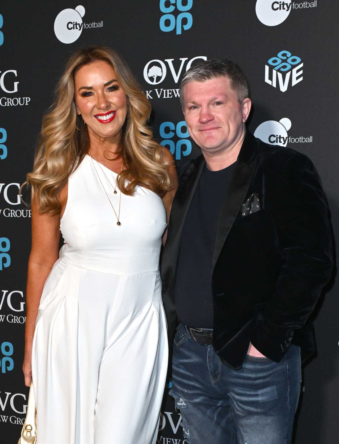 Loved-up Claire Sweeney and Ricky Hatton make their red carpet debut at Manchester arena launch