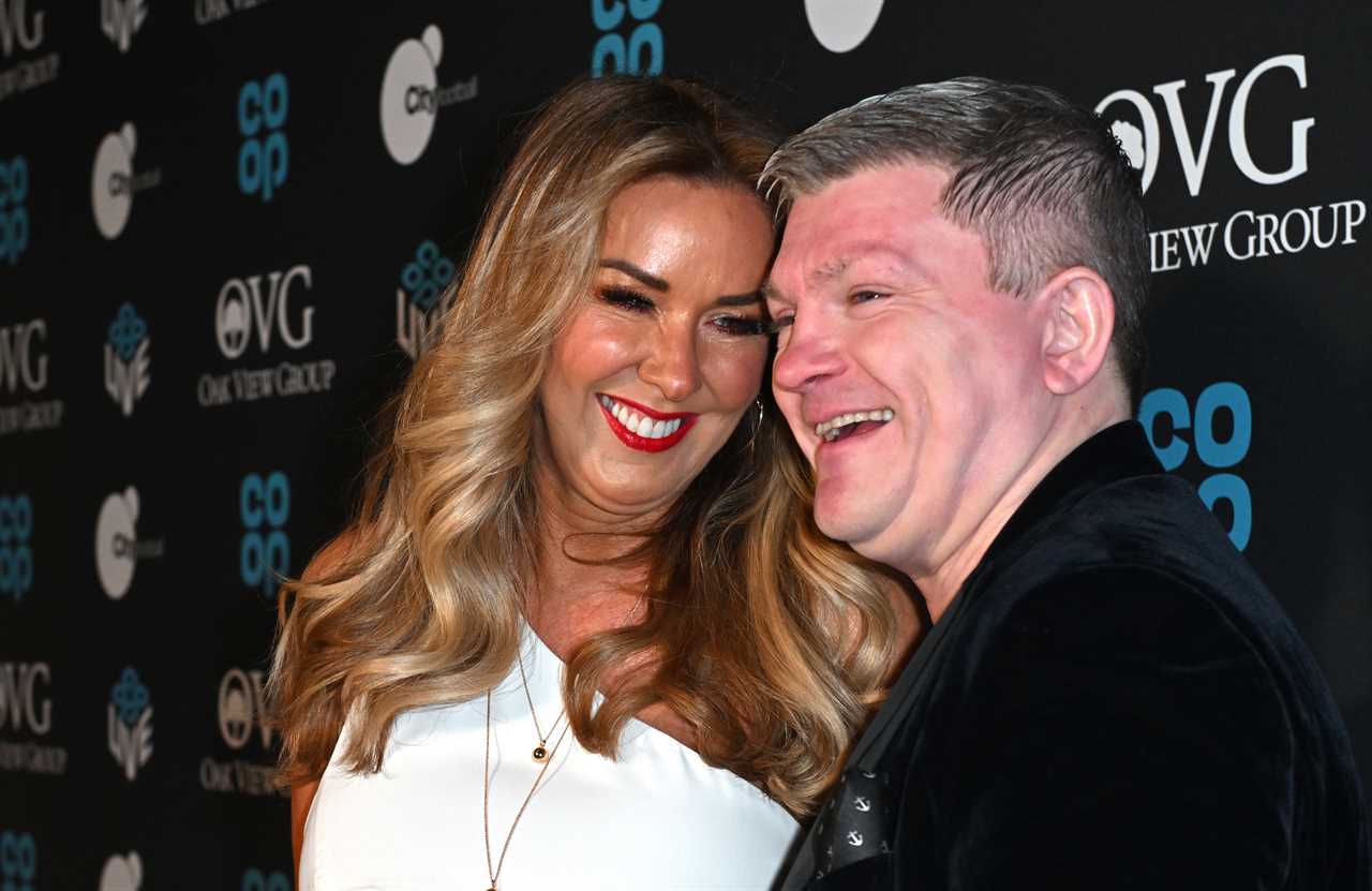 Loved-up Claire Sweeney and Ricky Hatton make their red carpet debut at Manchester arena launch