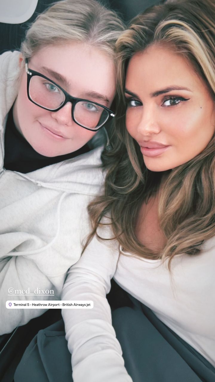 Chloe Sims shares rare snaps of daughter Madison as they travel back to LA together in first class