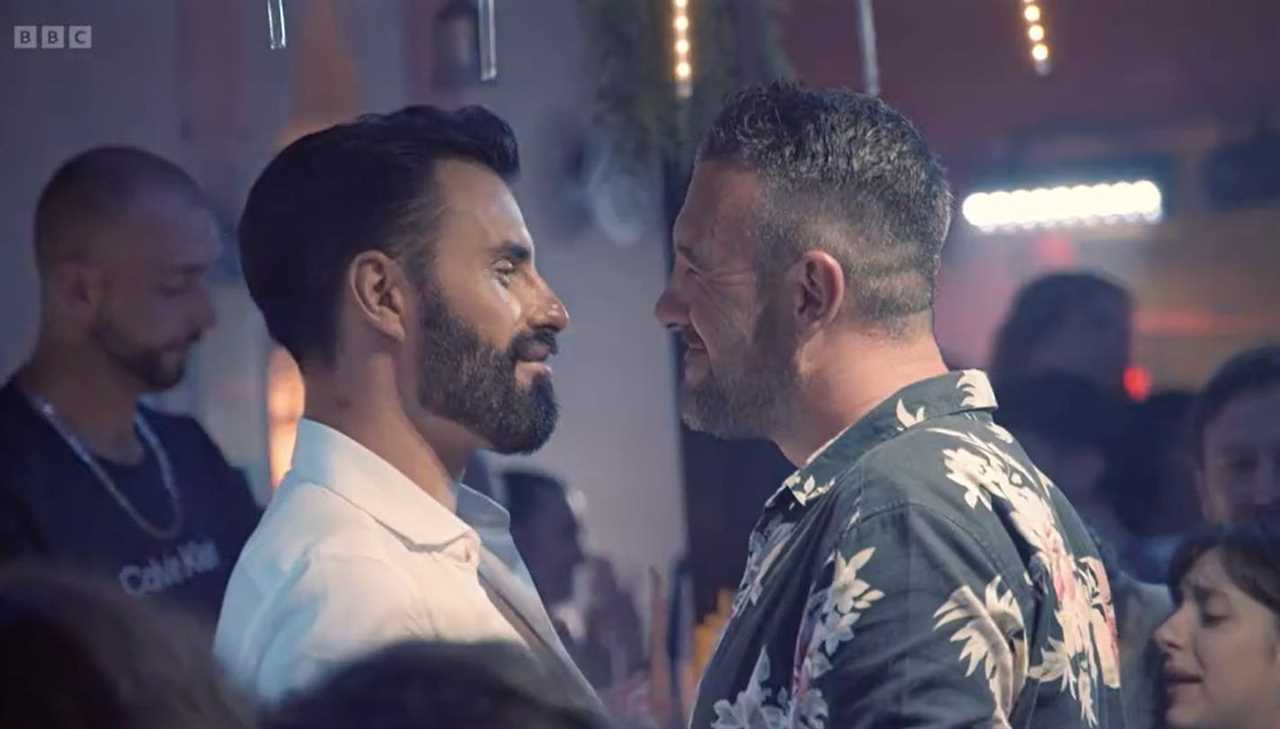 Rylan Clark kisses hunky Italian on wild night out with Rob Rinder for BBC travel show