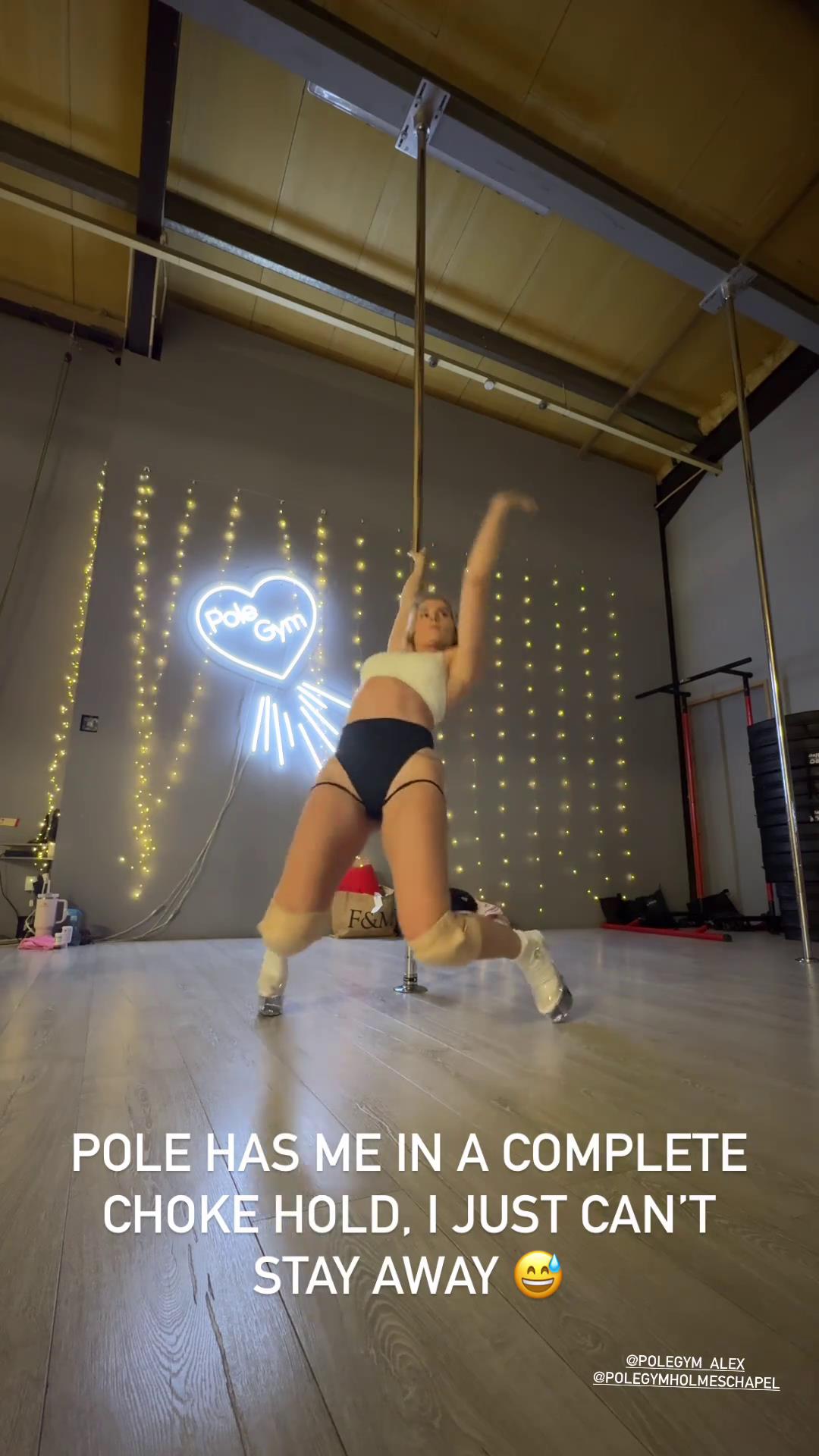 Hollyoaks Star Sarah Jayne Dunn Stuns Fans with Pole Dancing Skills in Lingerie