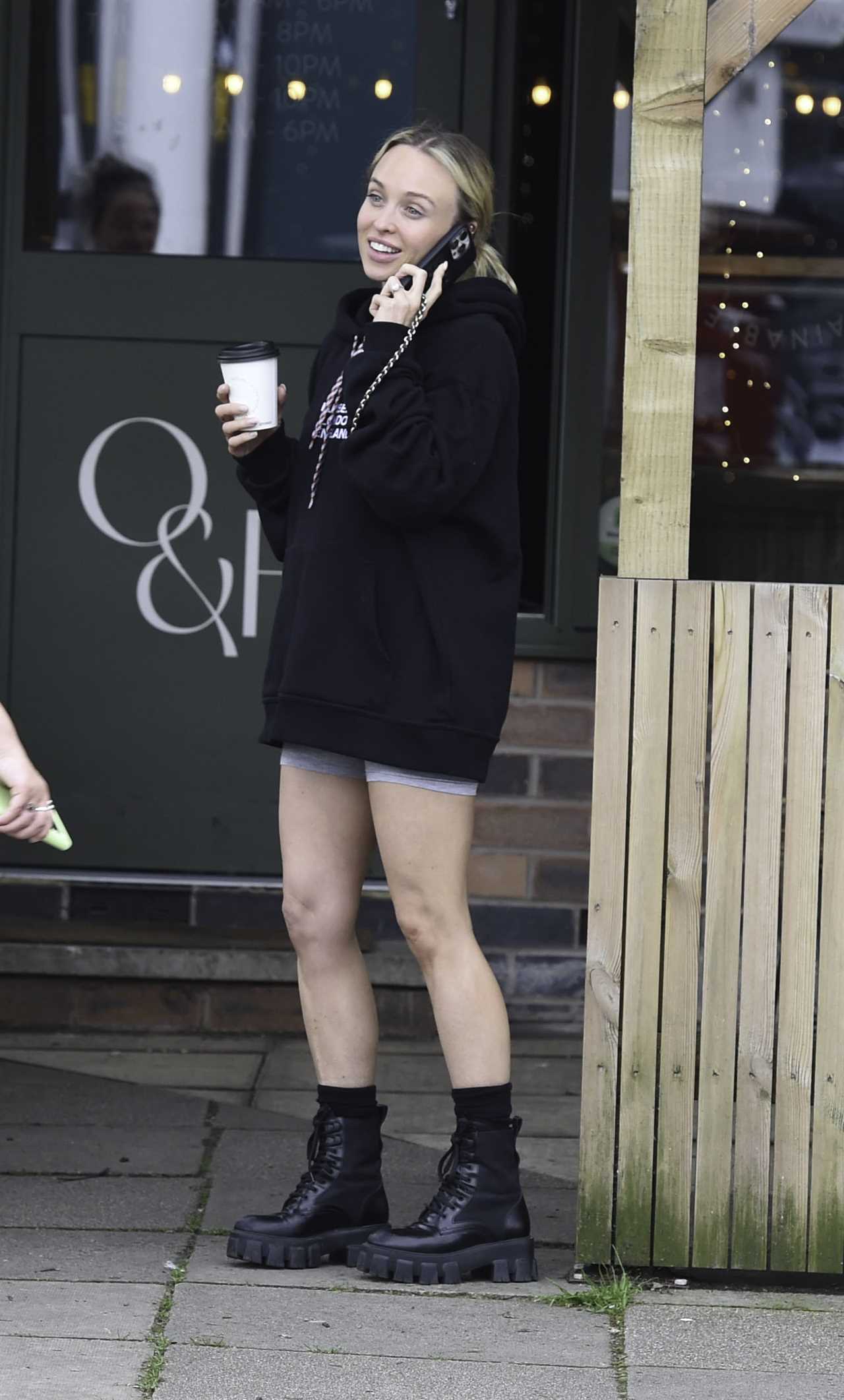 Jorgie Porter spotted in public for the first time since announcing second pregnancy