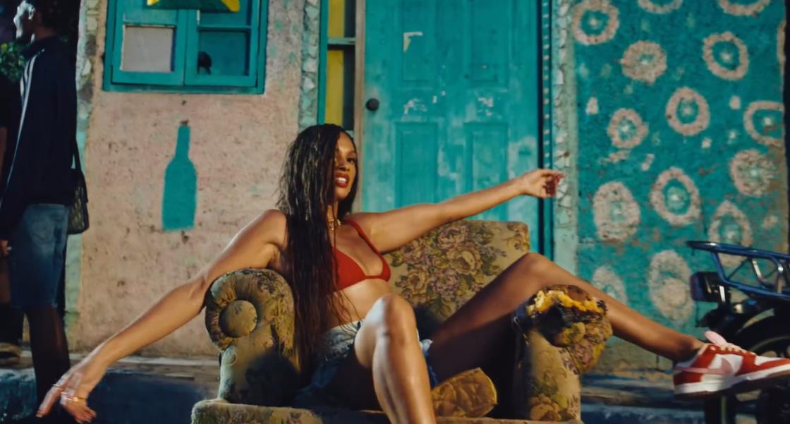 Alesha Dixon stuns in bikini top and hot pants for new music video