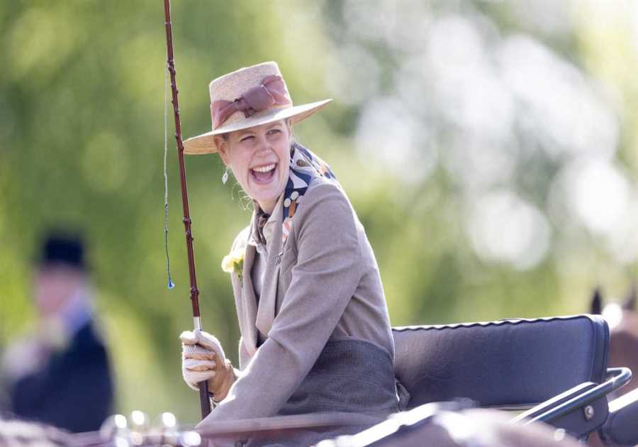 Lady Louise Windsor beams as she drives carriage at Royal Windsor Horse Show alongside mum Sophie Wessex