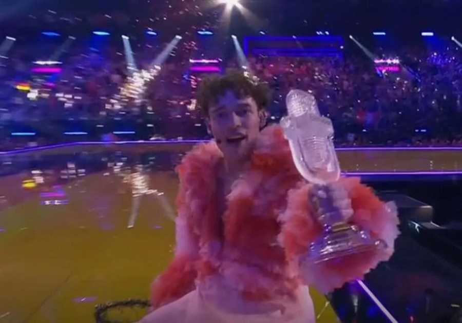 Eurovision winner Nemo smashes trophy moments after victory