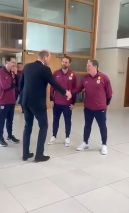 Prince William gives England team a royal send-off before Euro 2024