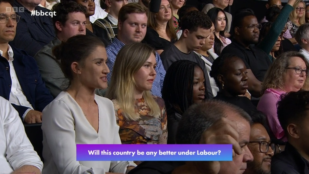 Reality TV Star Surprises Viewers with Question Time Cameo