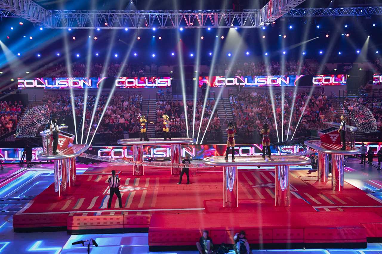 I was in the Gladiators audience – filming takes so long people left before the Eliminator finale